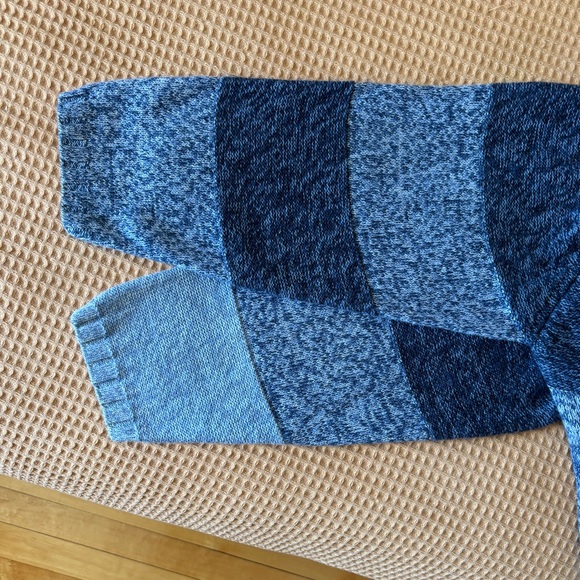 Vintage Patchwork Blue Colorblock Knit Sweater | Dressbarn Woman Plus 18/20/XXL - Picture 12 of 15